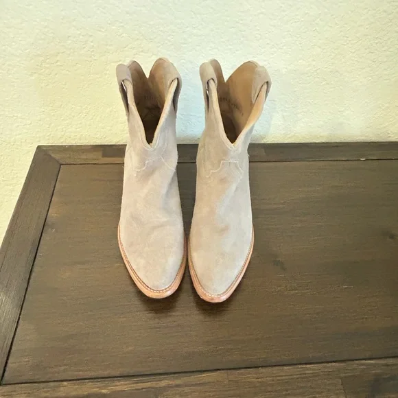 Women's Tecovas Gray suede booties - Picture 2 of 6